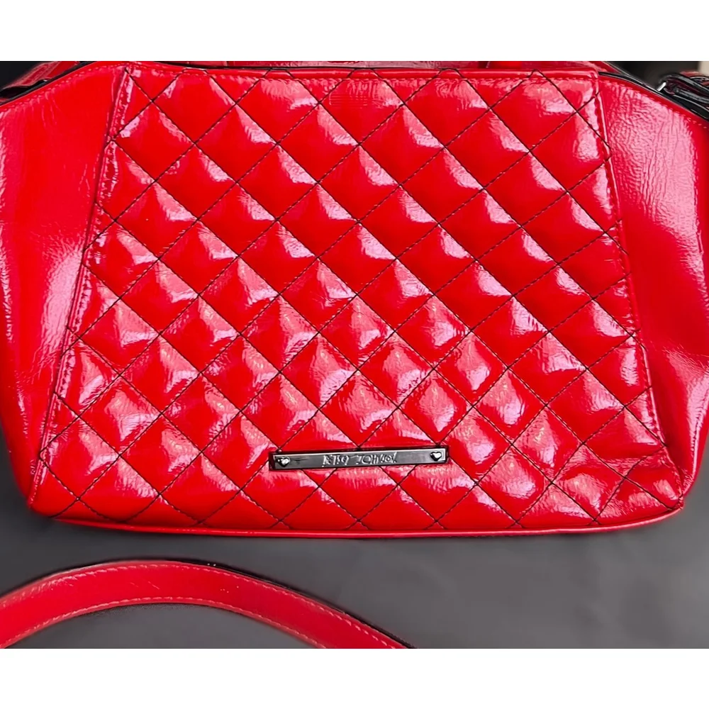 Betsey Johnson Bow Satchel in Red Girlhoodcore Twee Flirty Bold